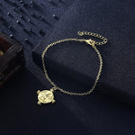 Greek Coin Caeser Bracelet in 18K Gold Plated