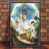 Canvas Painting Nordic Poster Art Prints Anime The Promised Neverland Yakusoku No Neverland Norman Emma Wall Picture Home Decor