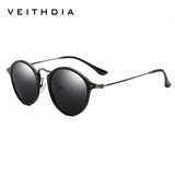 VEITHDIA Brand Fashion Unisex Sun Glasses Polarized Coating Mirror Driving Sunglasses Round Male Eyewear For Men/Women 6358