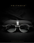 VEITHDIA Brand Fashion Unisex Sun Glasses Polarized Coating Mirror Driving Sunglasses Round Male Eyewear For Men/Women 6358